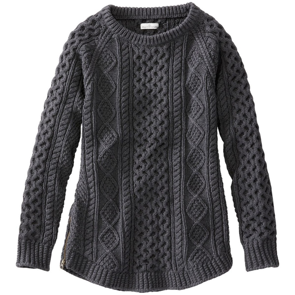 LL Bean NWT fisherman sweater size Large